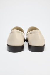 Женские лоферы ZARA 37 (6,5 US) 24 см Бежевый 1159842974