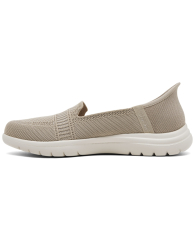 Женские мокасины Skechers слипоны 37 (7 US) 24 см Бежевый 1159865065