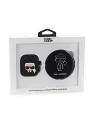 Подарочный набор Karl Lagerfeld Paris чехол AirPods и Power Bank 1159792387 (Черный, One size)