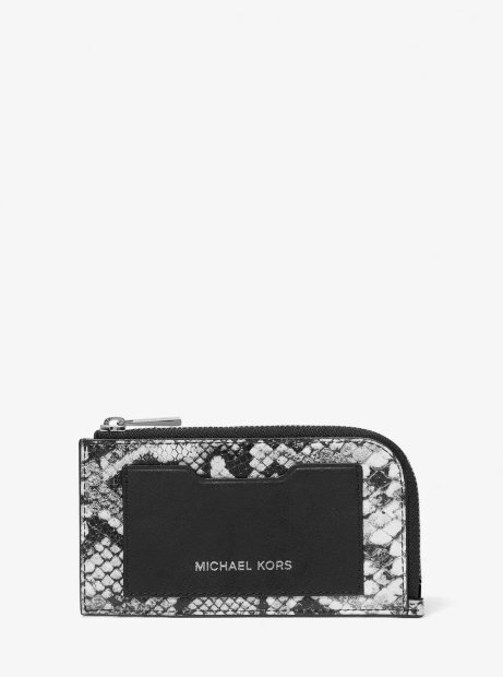 Шкіряний картхолдер Michael Kors з логотипом 1159796587 (Чорний, One size)