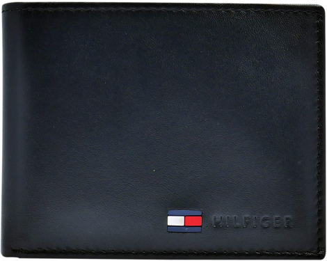 Кожаное портмоне мужское Tommy Hilfiger кошелек 1159750404 (Черный, One size)