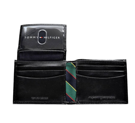 Кошелек кожаный Tommy Hilfiger бумажник портмоне 1159755098 (Черный One size)