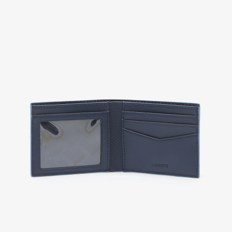 Мужской кошелек Lacoste бумажник с логотипом 1159788280 (Синий, One size)