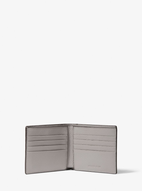 Мужской кожаный кошелек Michael Kors с логотипом 1159790326 (Серый, One size)