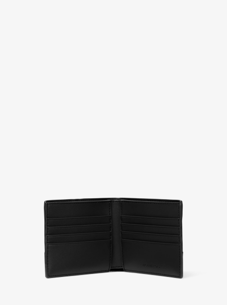Чоловічий шкіряний гаманець Michael Kors з логотипом 1159794750 (Чорний, One size)