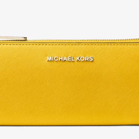 Стильний гаманець шкіряний Michael Kors з логотипом 1159811592 (Жовтий, One size)