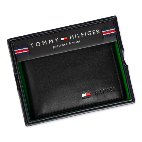 Кошелек кожаный Tommy Hilfiger бумажник 1159813104 (Черный, One size)