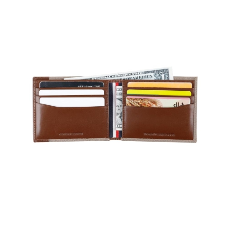 Кошелек кожаный Tommy Hilfiger бумажник 1159823555 (Коричневый One size)