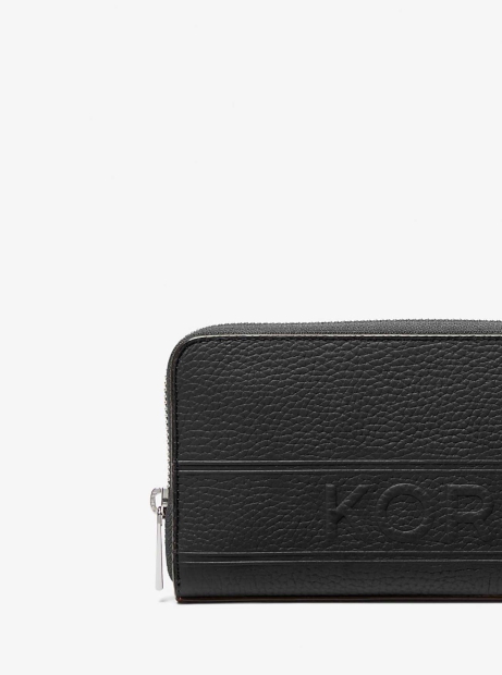 Шкіряний гаманець Michael Kors з логотипом 1159826419 (Чорний One size)
