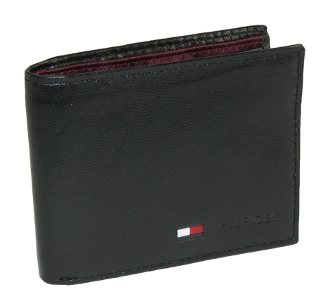 Кошелек кожаный Tommy Hilfiger бумажник 1159832260 (Черный One size)