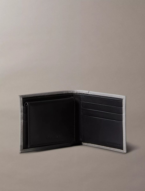 Кошелек из сафьяновой кожи Calvin Klein 1159837860 (Серый One size)