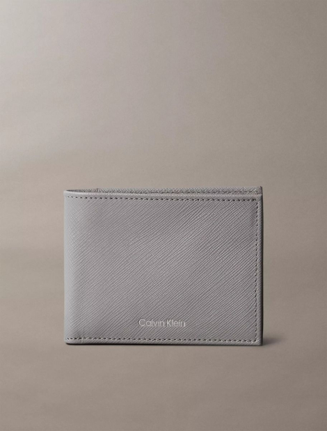 Кошелек Calvin Klein из сафьяновой кожи 1159837861 (Серый One size)