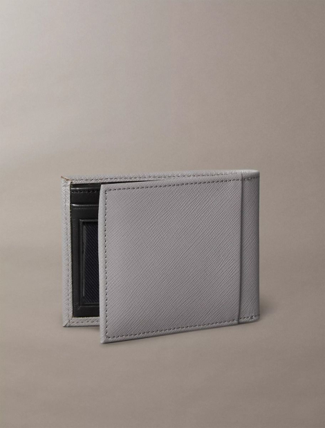 Кошелек Calvin Klein из сафьяновой кожи 1159837861 (Серый One size)