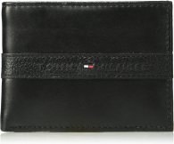 Кошелек кожаный Tommy Hilfiger бумажник портмоне art317515 (Черный)