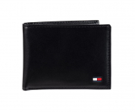 Кошелек кожаный Tommy Hilfiger бумажник портмоне 1159756156 (Черный, One size)