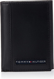 Кошелек кожаный Tommy Hilfiger бумажник портмоне 1159758542 (Черный, One size)