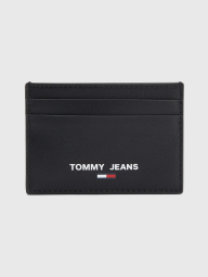 Кожаный картхолдер Tommy Hilfiger с логотипом 1159778708 (Черный, One size)