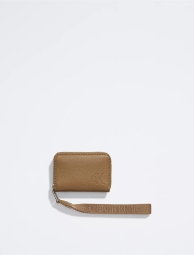 Стильный небольшой кошелек Calvin Klein с ремешком на руку 1159794803 (Коричневый, One size)