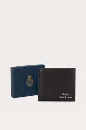 Стильный мужской кошелек Polo Ralph Lauren из гладкой кожи 1159797713 (Черный, One size)