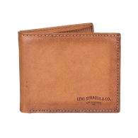 Чоловічий шкіряний гаманець Levi's подвійного додавання 1159805252 (Коричневий, One size)