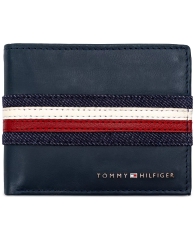 Кошелек кожаный Tommy Hilfiger бумажник 1159807082 (Синий, One size)