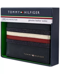 Кошелек кожаный Tommy Hilfiger бумажник 1159807082 (Синий, One size)