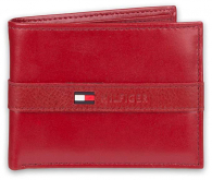 Кожаное портмоне мужское Tommy Hilfiger art840745 (Красный)