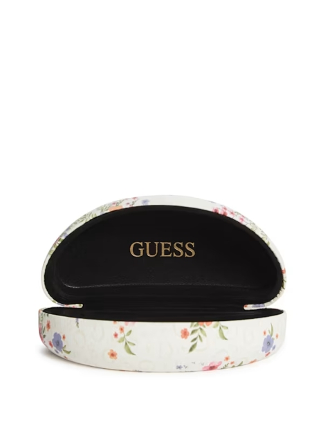 Чехол для очков Guess твердый футляр с принтом 1159816333 (Белый One size)