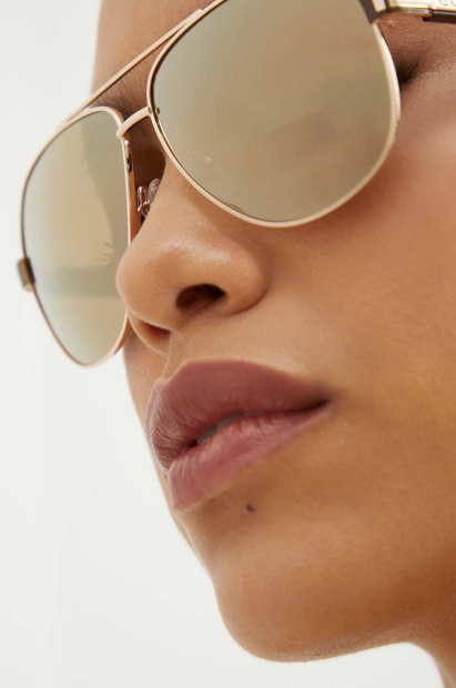 Солнцезащитные брендовые очки Guess Pilot 1159829977 (Золотистый One size)
