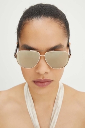 Солнцезащитные брендовые очки Guess Pilot 1159829977 (Золотистый One size)