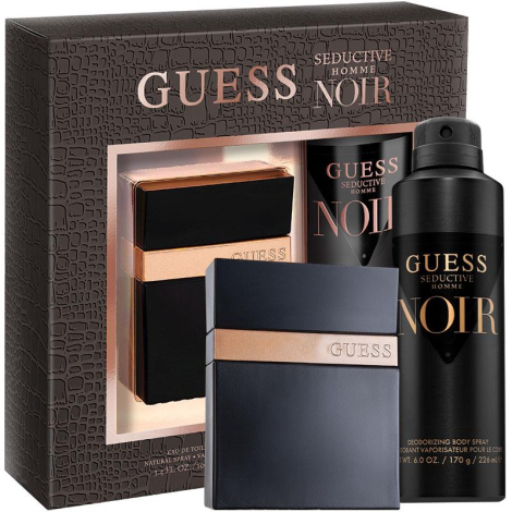 Мужской набор Seductive Homme Noir GUESS дезодорант и парфюмированная вода 1159778992 (Черный, One size)