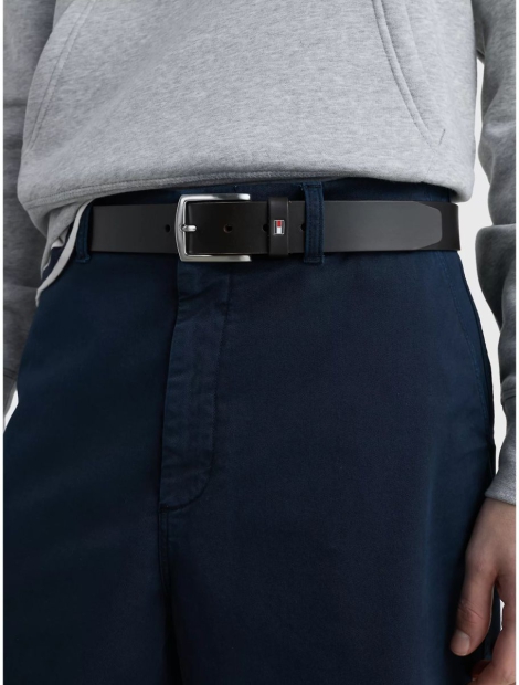 Кожаный мужской ремень Tommy Hilfiger с логотипом 1159797325 (Коричневый, 42)