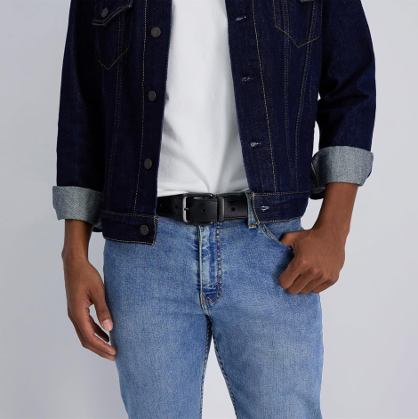Фирменный мужской двусторонний ремень Levi's 1159832236 (Черный/Коричневый 34)