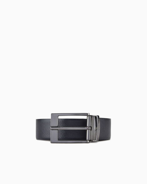 Двусторонний кожаный ремень Armani Exchange 1159834175 (Синий/Серый One size)