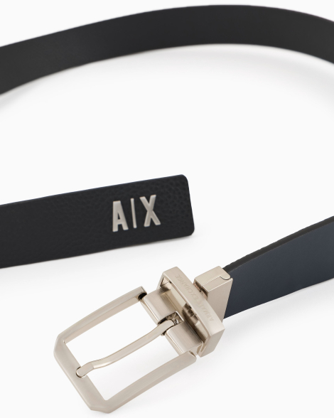 Двусторонний кожаный ремень Armani Exchange 1159834178 (Черный One size)