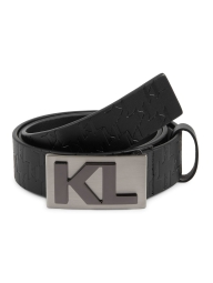 Мужской ремень Karl Lagerfeld Paris с логотипом 1159779110 (Черный, 32)