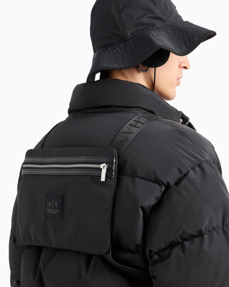 Сумка рюкзак Armani Exchange з логотипом 1159834166 (Чорний One size)