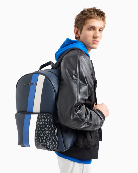 Рюкзак Armani Exchange із логотипом 1159834419 (Синій One size)
