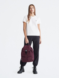 Большой рюкзак Calvin Klein с застежкой и карманами 1159773387 (Бордовый, One size)