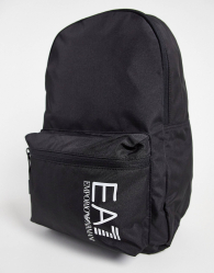 Стильный рюкзак Emporio Armani на молнии с логотипом 1159784196 (Черный, One Size)