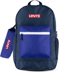 Стильний рюкзак Levi's на блискавці 1159798493 (Білий/синій, One size)