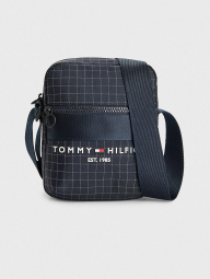 Мужская сумка в клетку Tommy Hilfiger на молнии 1159766306 (Синий, One Size)