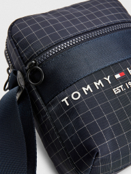 Мужская сумка в клетку Tommy Hilfiger на молнии 1159766306 (Синий, One Size)