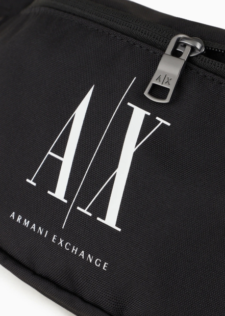 Поясная сумка Armani Exchange бананка 1159811879 (Черный, One size)