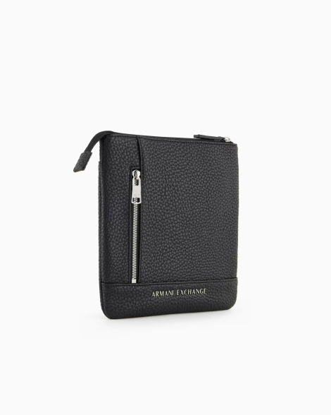 Мужская плоская сумка  Armani Exchange через плечо 1159831841 (Черный One size)