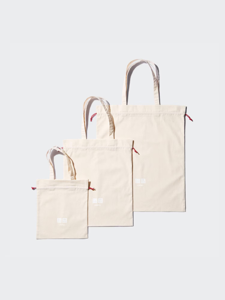 Сумка-шоппер Uniqlo с логотипом бренда 1159833484 (Белый One size)