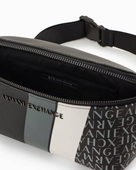 Чоловічі поясні сумки Armani Exchange 1159833536 (Чорний One size)