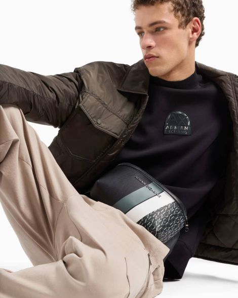 Чоловічі поясні сумки Armani Exchange 1159833536 (Чорний One size)