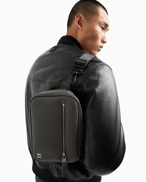 Мужская сумка Armani Exchange через плечо 1159833679 (Серый One size)