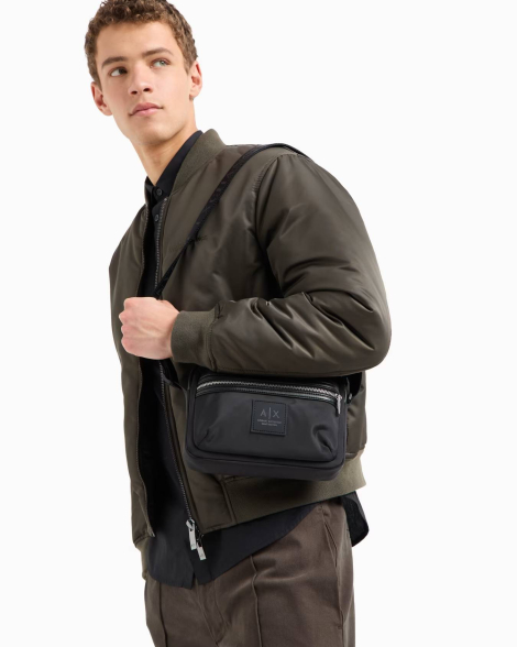 Мужская сумка Armani Exchange через плечо 1159835488 (Черный One size)